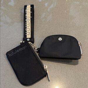 Lululemon Athletica Black Mini Pouch Set